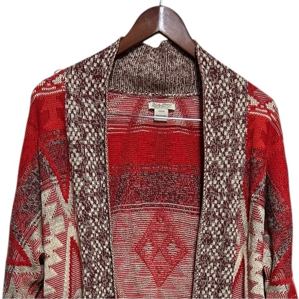 Lucky Brand Cardigan Size XS / S Sedona Western Open Front Aztec Boho Cabincore - Picture 4 of 8